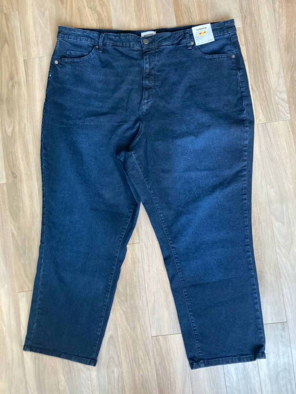 Sonoma high rise straight jean with stretch size 24W